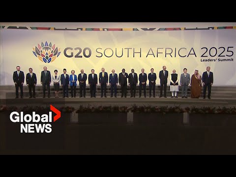 G20 leaders pose for "family photo" at summit in South Africa
