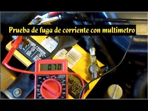 Prueba de fuga de corriente en el auto (con multimetro)