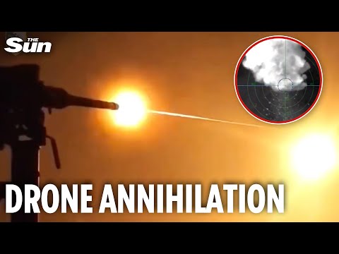 Russian Shahed drones obliterated by Ukrainian anti aircraft system in fiery barrage