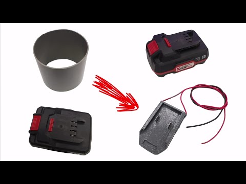 DIY PARKSIDE Battery Adapter from PVC Pipe You no longer need a 3D Printer