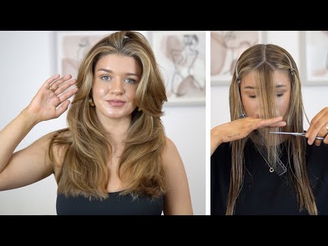 Hairdresser shows how to layer hair properly