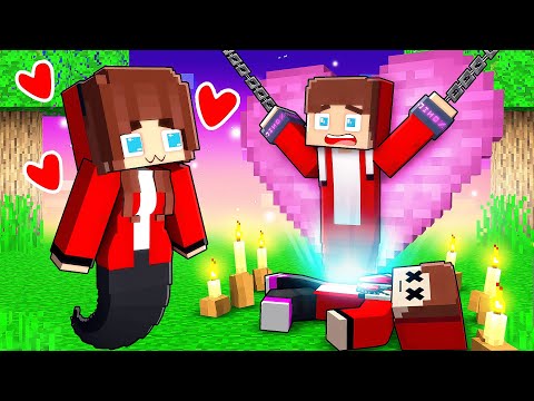 JJ and CRAZY FAN Ghost GIRL - Love Story - Maizen Minecraft Animation