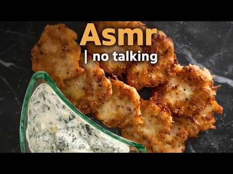 ASMR Cooking | Pan Fried Potato & Onion Snack Bread | No Talking