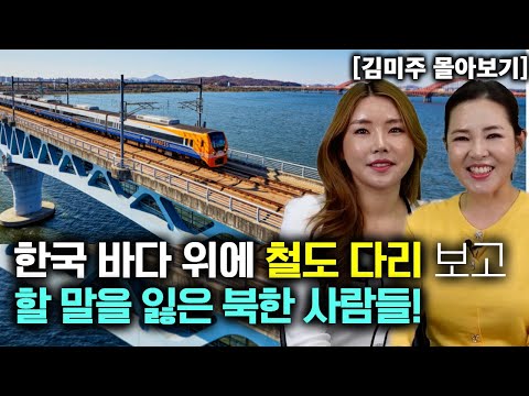 [김미주 몰아보기] 한국 바다 위에 철도 다리를 보고 할 말을 잃은 북한 사람들!