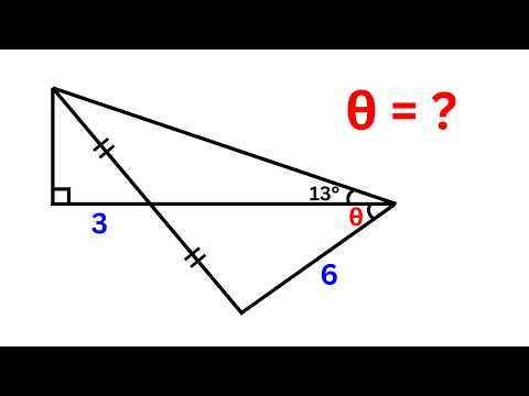 Can you find the angle θ | A Very Nice Math Olympiad Geometry Problem | 2 Methods to Solve