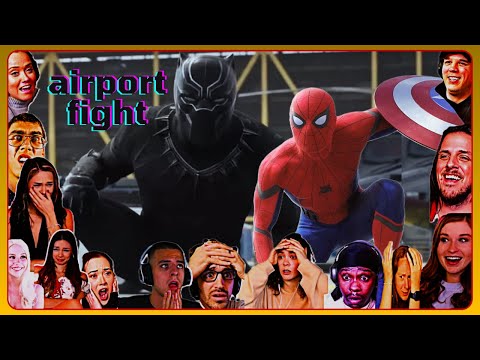 Top Reactions "Captain America Civil War" airport Fight Scene Pt.1