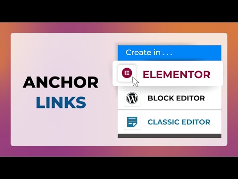 How to Create Anchor Links in Elementor, WordPress & Classic Editor