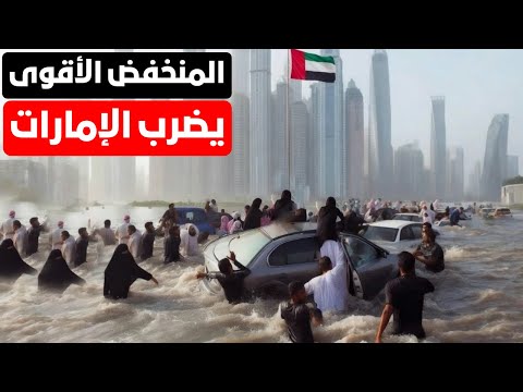 🔴العاصفة تقسو على الإمارات! تدمر  المركبات وإلغاء عشرات الرحلات وسيول جارفة بالشوارع واعلان الطوارئ
