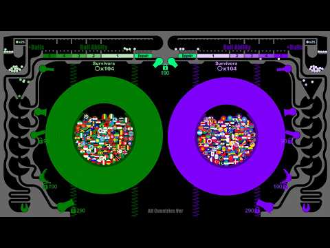 Ring Destruction x Country Marbles [All Countries Version] - Country Marble Race - Algodoo
