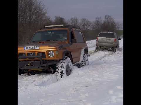 Suzuki Samurai VS Nissan Patrol VS Jeep Cherokee - Offroad in the snow #The4x4Lab