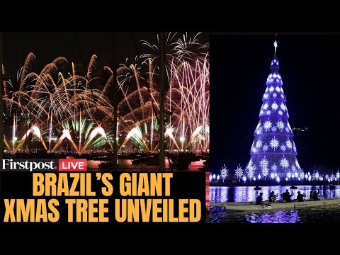 LIVE: Rio Unveils Towering LED Christmas Tree With Fireworks & Water Ballet Show | N18G
