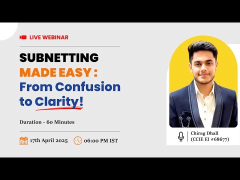 Free Webinar On: Subnetting Made Easy: From Confusion to Clarity!