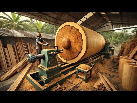 Amazing Skills On Extreme Biggest Wood Lathe  The Journey To Preserve Traditional Beauty