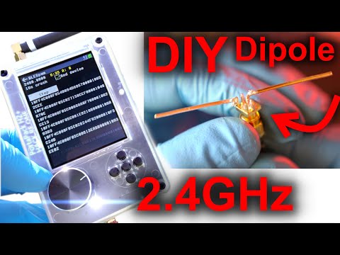 DIY Dipole 2.4GHz Antenna for HackRF BLEspam...