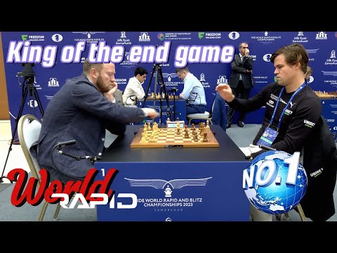 King of the endgame!!! Magnus Vs Khismatullin, Denis || World Rapid Chess Champion 