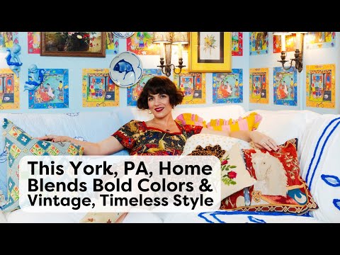 Inside a Vibrant Home with Custom Wallpaper & Vintage Charm | Home Tours