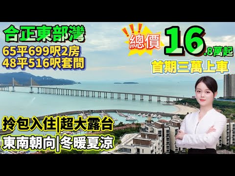 雙海景筍盤炸場😱|16.8萬買一線海景單位！48平516呎套間/65平699呎2房|拎包入住+超大露台|東南朝向，冬暖夏涼【合正東部灣】總價16.8萬|21.5萬|#港人置業 #海景房 #十里銀灘