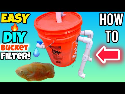 DIY Bucket Pond Filter Build | Easy Aquarium & Small Pond Water Change Hack