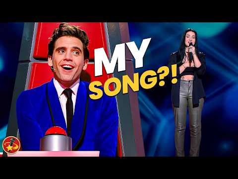 Coaches SURPRISED with Their Own Songs in Blind Auditions on The Voice France!