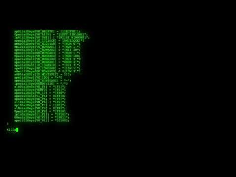 1H Long Relaxing Coding Screensaver Encrypted Programming Code Video VJ Loop no sound, no music