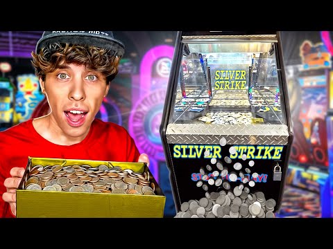 I Put 400 Quarters In A Coin Pusher And Then THIS Happened...