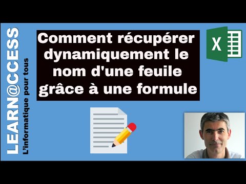 Excel  - Comment afficher le nom d'une feuille dynamiquement avec une formule ?
