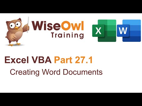 Excel VBA Introduction Part 27.1 - Creating Word Documents