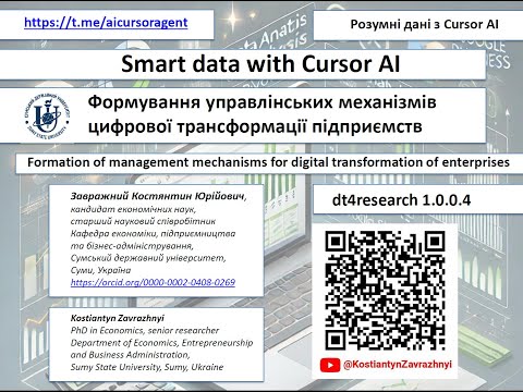 4 Розумні дані з Cursor AI  Формування управлінських механізмів цифрової трансформації підприємств