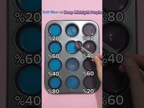 💙🌌 Soft Blue vs Deep Midnight Purple | Serenity Meets Cosmic Depth ✨ #colors #colorblend #colorscope