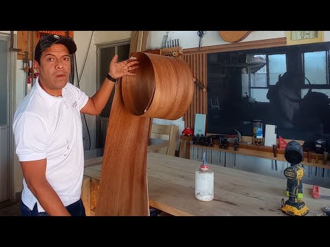 GLUING PAROTA VENEER WITH WHITE GLUE #modernfurniture