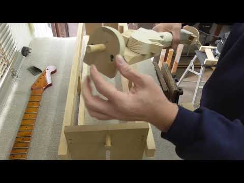 Guitar neck carving jig.