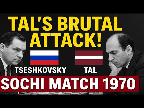 Tseshkovsky 🇷🇺 vs Tal 🇱🇻 | Sochi Match 1970 | Tal’s Brutal Attack!