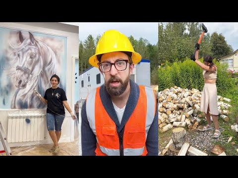 Smart construction skills and workers leave onlookers amazed👷✅ #hacks #skills #amazing 