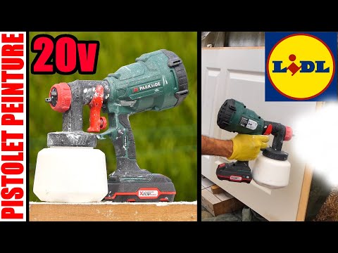 Pistolet à peinture sans fil LIDL PARKSIDE PFSA 20-Li X20VTEAM basse pression lasure vernis laque