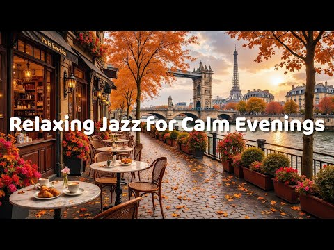 Snowy Street Café Ambience ❄️ Relaxing Jazz for Calm Evenings