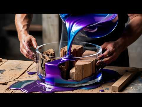 Rotten Wood + Glitter + Epoxy Resin = Insane Woodturning