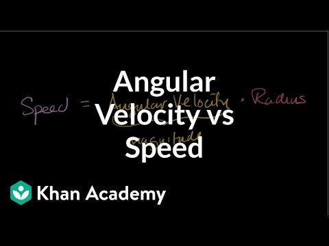 Relationship between angular velocity and speed | Physics | Khan Academy