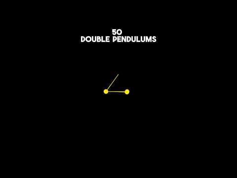 50 Double Pendulums #maths #math #physics #mathematics