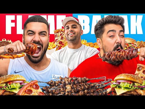 مسابقه ۱۰۰ میلیونی  سلطان کالری ایران 🍗🍔🍕با حضور فلیم حسین و بابک 
