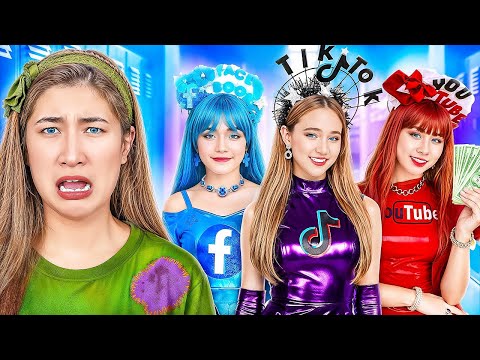 First Day Of An Unpopular Student In Social Media School! Popular Vs Unpopular Student