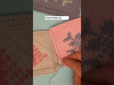 How to stitch knitted squares together with invisible seaming πͺ‘ #knitting #knittingtutorials
