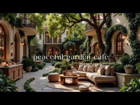 Peaceful Garden Café Jazz 🌿 Smooth Jazz & Cozy Nature Ambience for Relaxing, Study and Focus