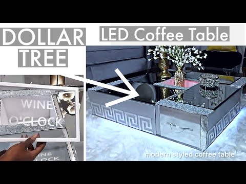 DOLLAR TREE LED Coffee Table IDEA! HOW TO MAKE A COFFEE TABLE.
