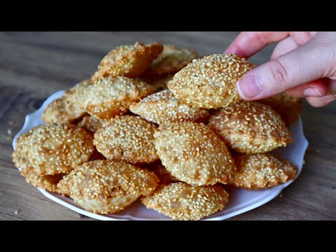 💯Just BOILING WATER, FLOUR and SESAME.😱 Like a BALLOON.🎈 AMAZING and EASY. ❗️