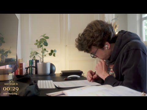 6-HOUR | Study With Me | No music, Deep work, Two breaks