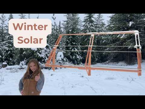 Why We Built Our Solar Mount In Winter | DIY Tilting Solar Mount for Our Off-Grid Tiny Cabin