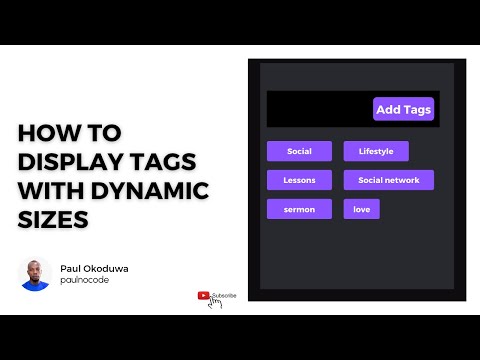 How to display tags with dynamic sizes in bubble io