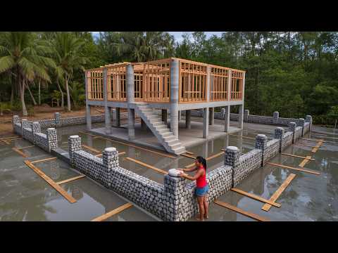 TALENTED WOMAN builds a DREAM wooden house with full amenities in 169 days | by @La Minh Ngoc