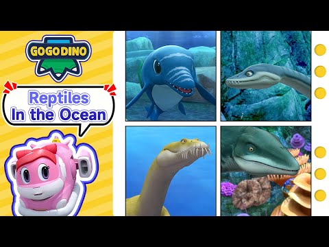 Giant Reptiles in the Ocean! 🌊 | Ophthalmosaurus + More | GOGODINO Best Episodes | Dinosaurs Cartoon