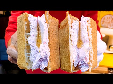 Unbelievable Korean Street Food! Crepe Master, $2 Burger, Massive Cream Waffle!